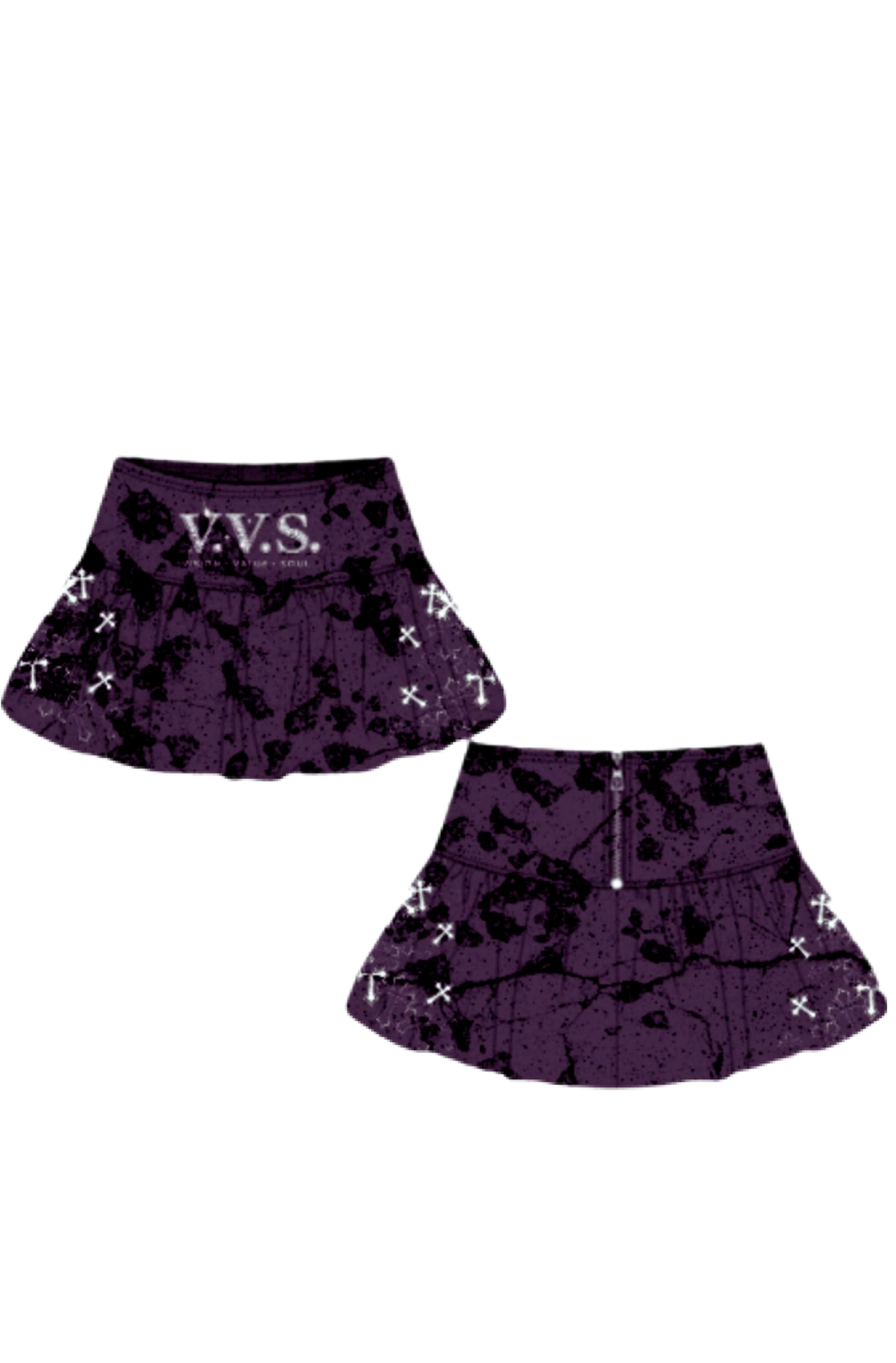 Dark purple marble VVS skirt