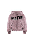 Faded pink marble zip up