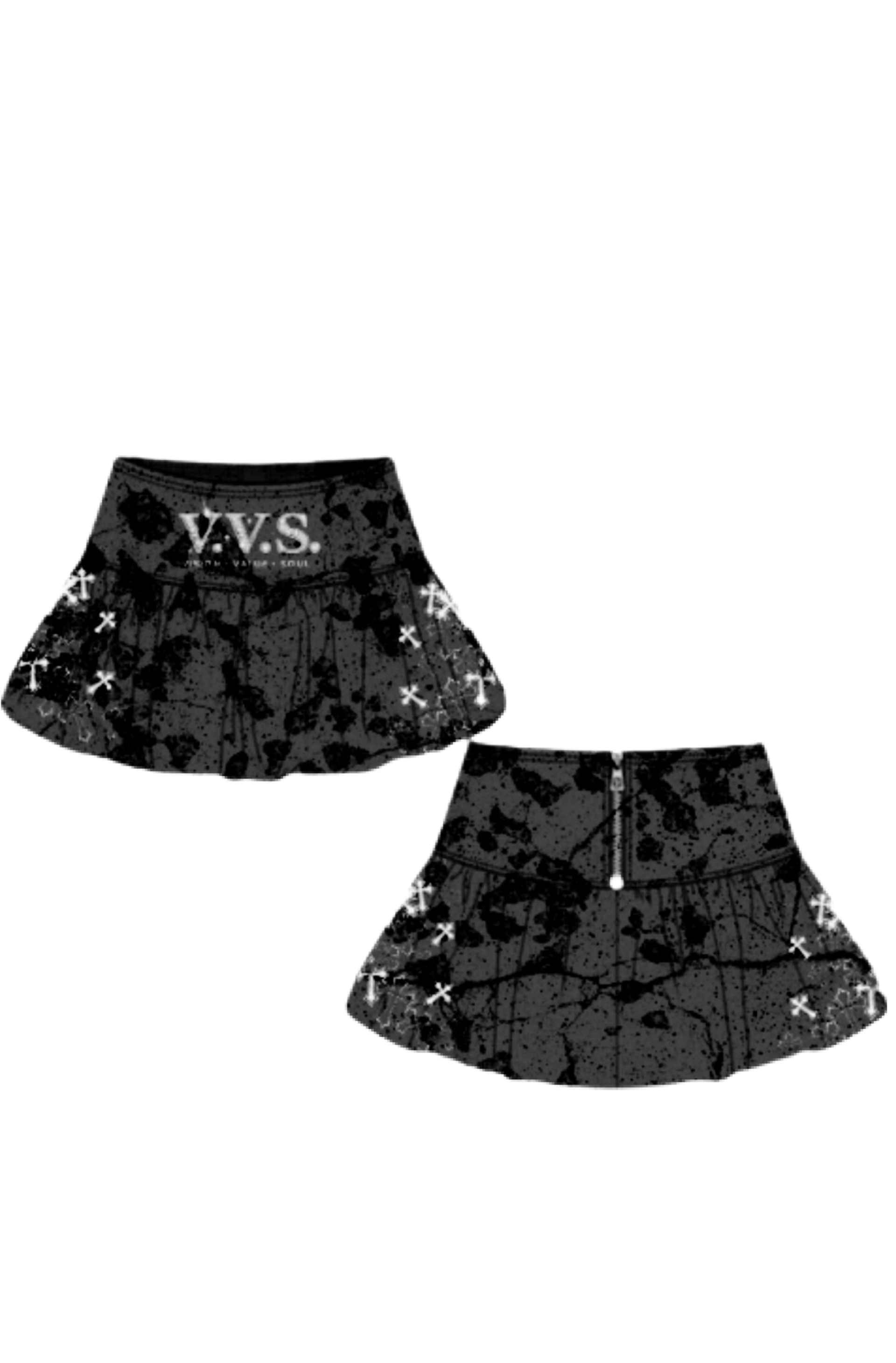 Black marble VVS skirt