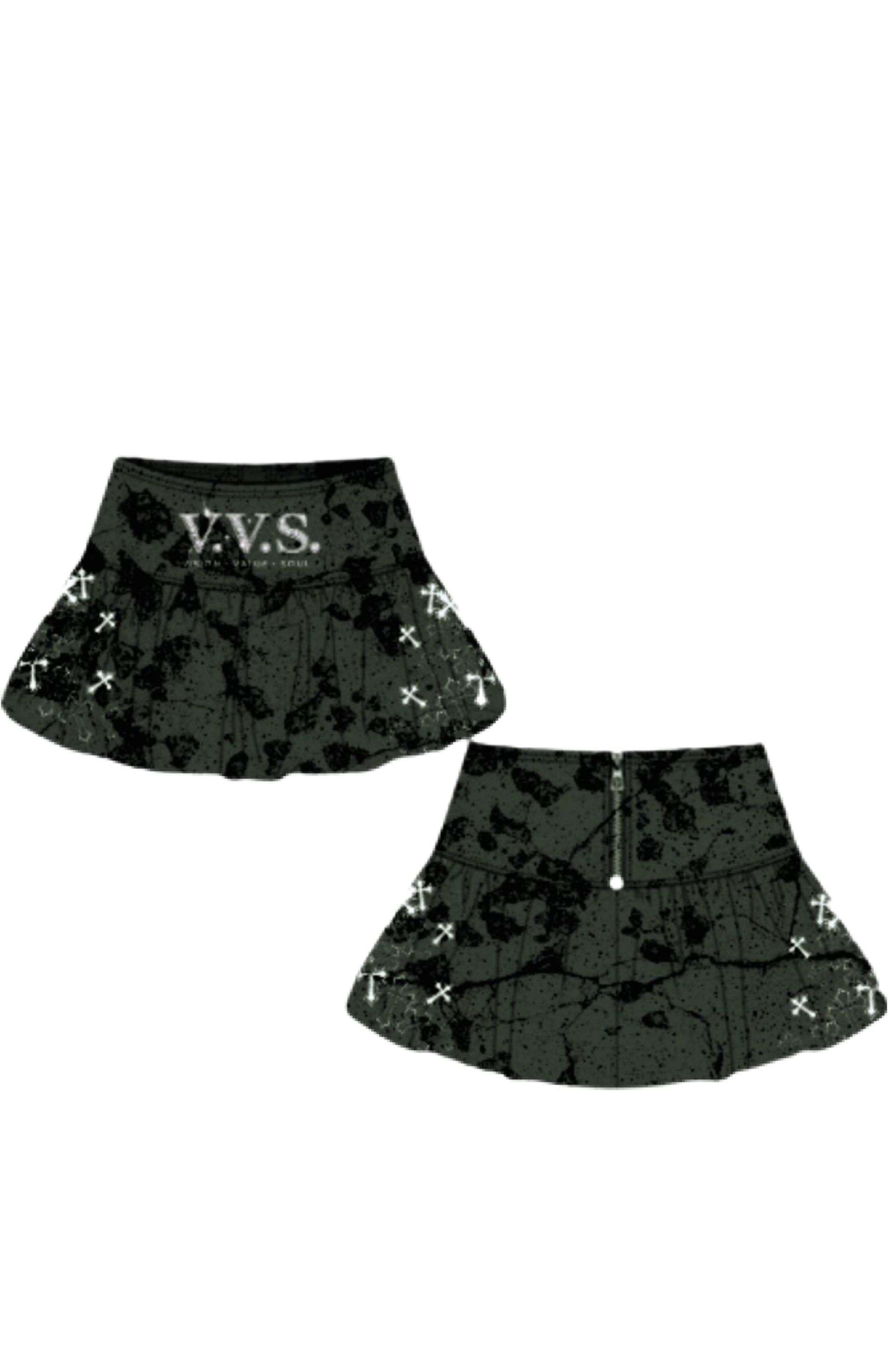 Dark green marble VVS skirt