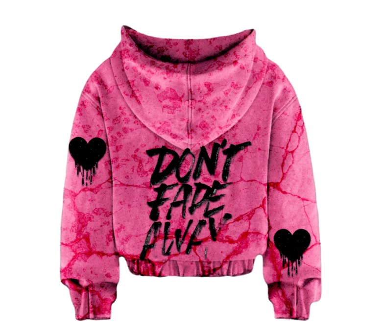 hibiscus marble zip up hoodie