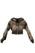 Obsidian Smoke cropped hoodie