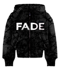 Black marble zip up hoodie