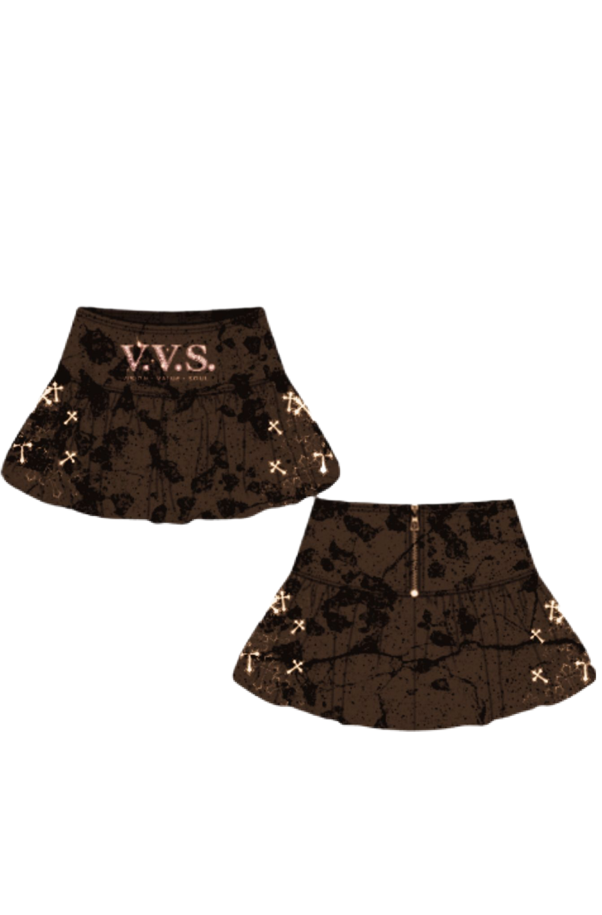 dark brown marble VVS skirt