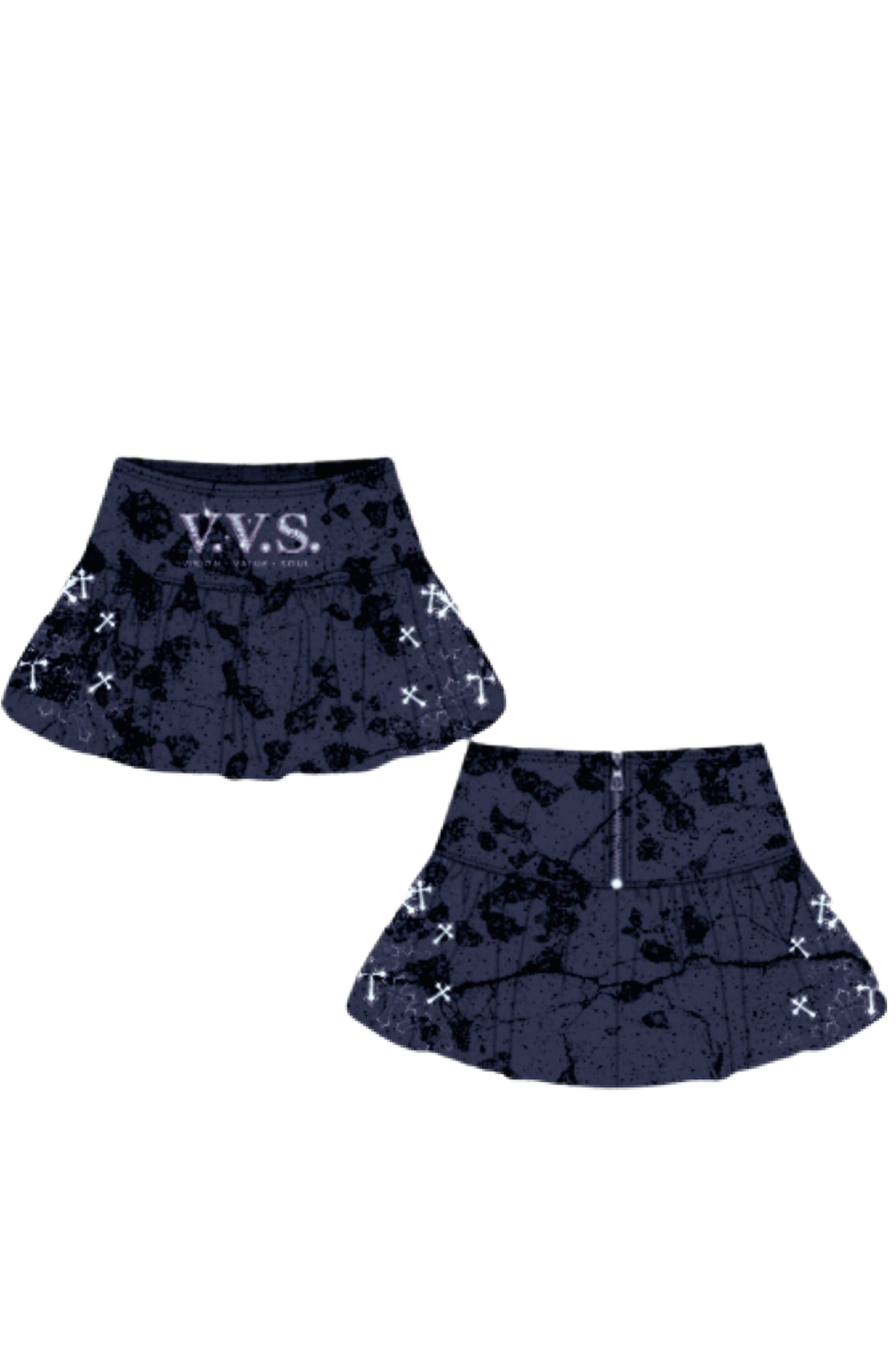deep indigo marble VVS skirt