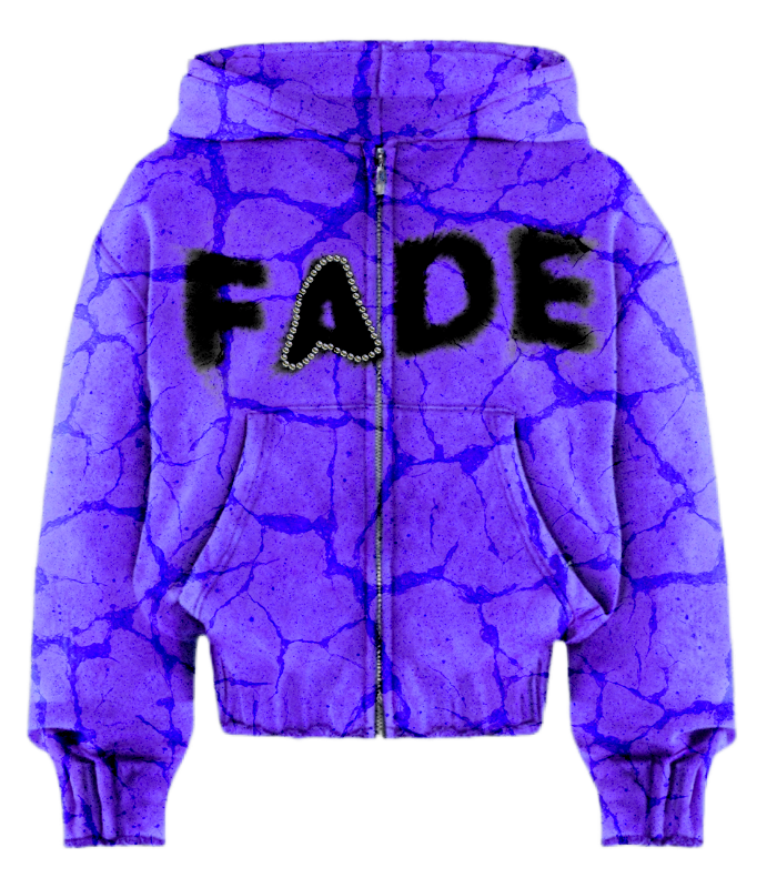 purple marble zip up hoodie