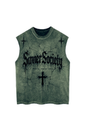Zombie green vintage tank top