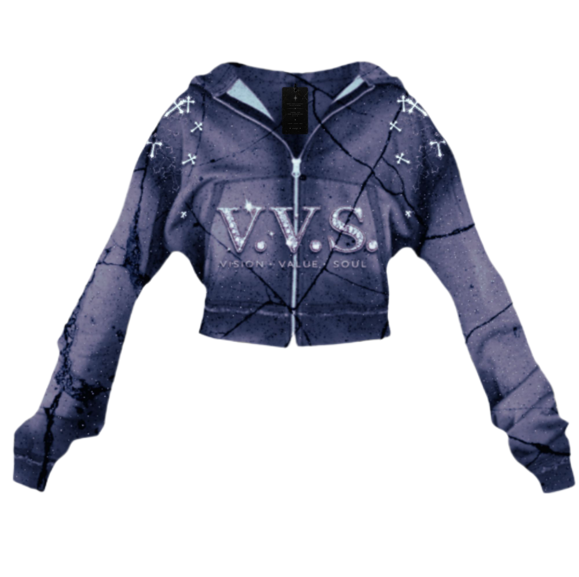 muted blue vintage Hoodie