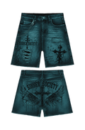Greenish-Blue vintage Shorts