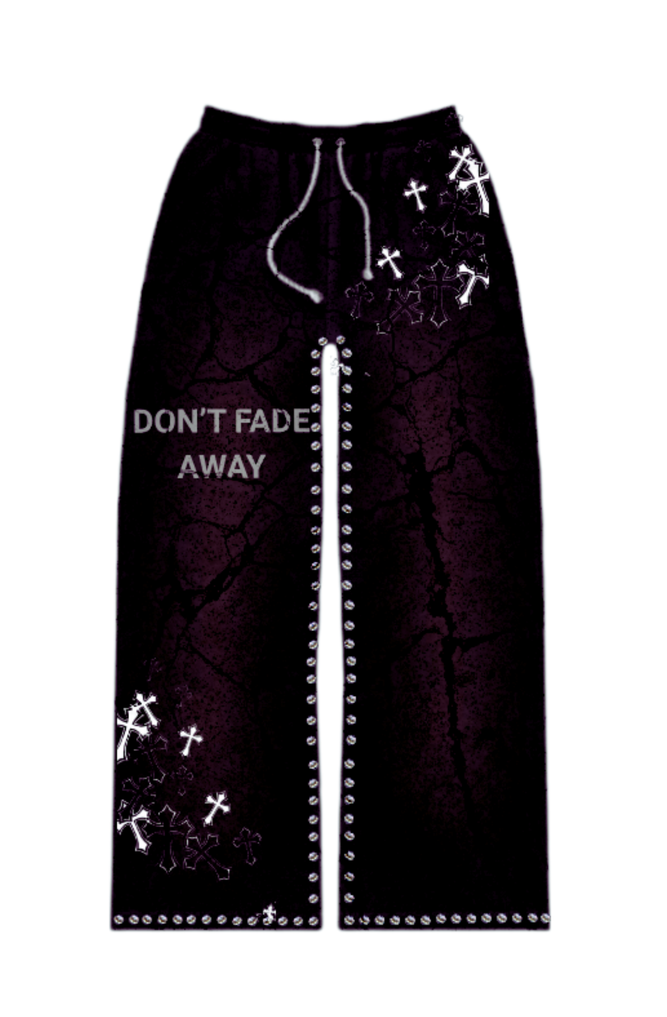 Red FADE Distressed Flare Sweatpants