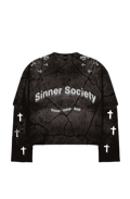 charcoal grey vintage long sleeve shirt