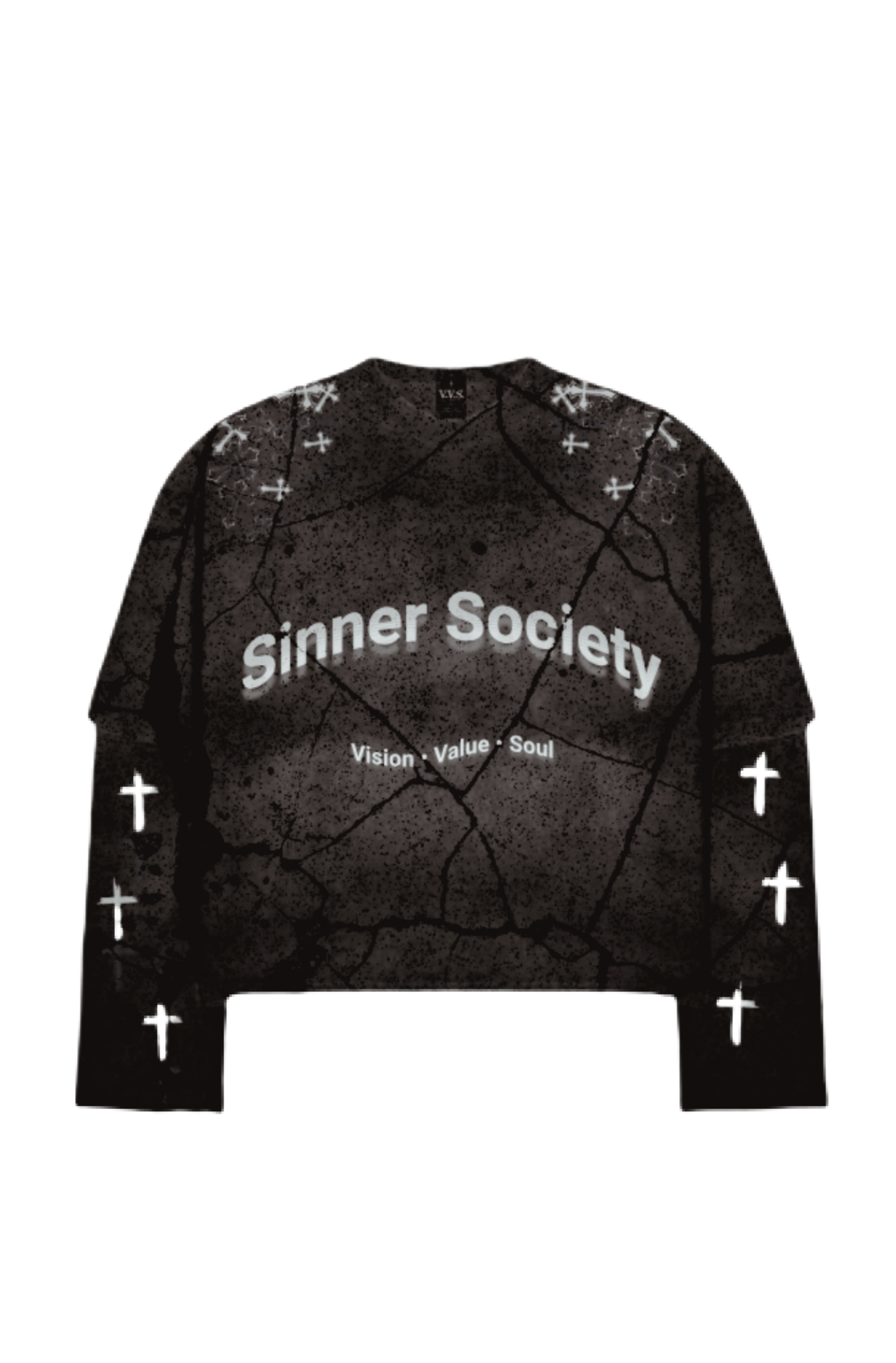 charcoal grey vintage long sleeve shirt