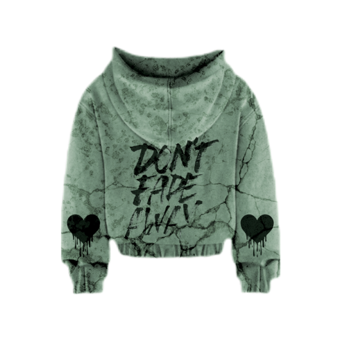 Faded green marble zip up hoodie