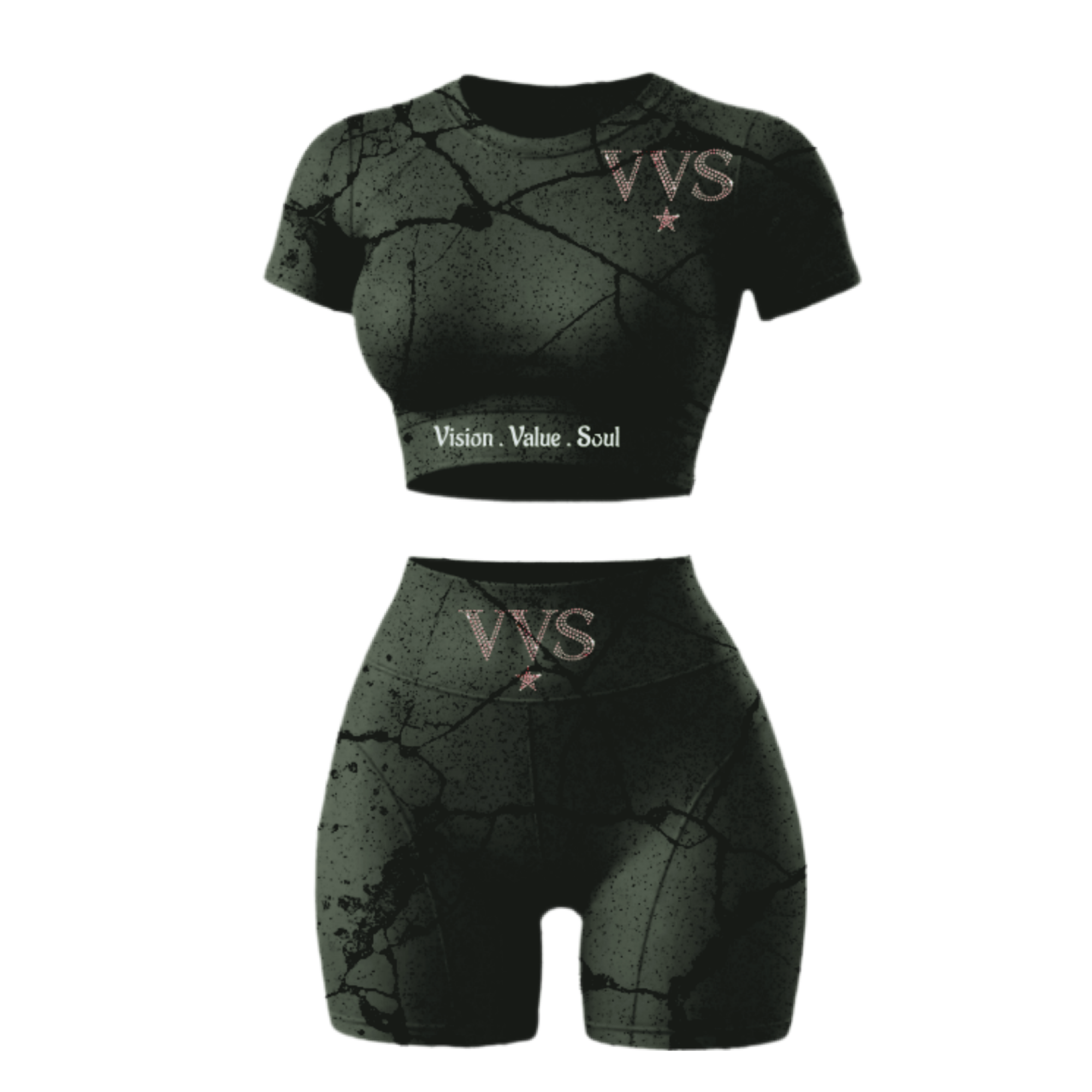 Green marble V.V.S set
