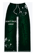 Green FADE Distressed Flare Sweatpants