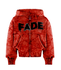 Red marble zip up hoodie
