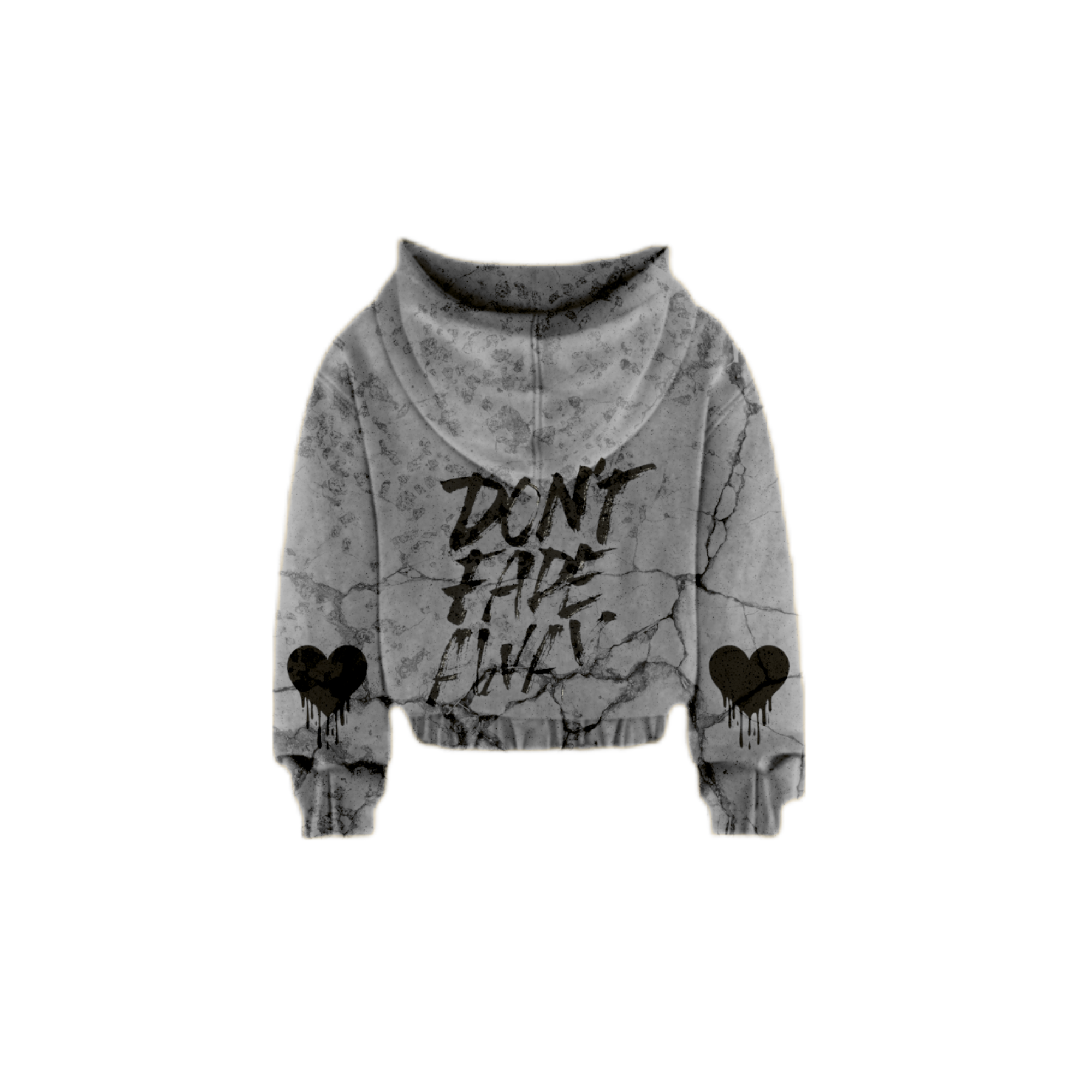 Grey faded marble design hoodie